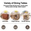 Modern Drop-Leaf Folding Dining Table, Rolling Space Saving Dining Table By 6 Wheels, Dining Table & Expandable Kitchen Table With Drawer & Storage Shelves, For Kitchen/Farmhouse/Living Room ( Color : view 4