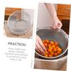 MAGICLULU 2pcs Stainless Steel Draining Basket Fine Mesh Strainer for Washing Fruits Vegetables and Rice Kitchen Drainer for Indoor and Outdoor Use view 4