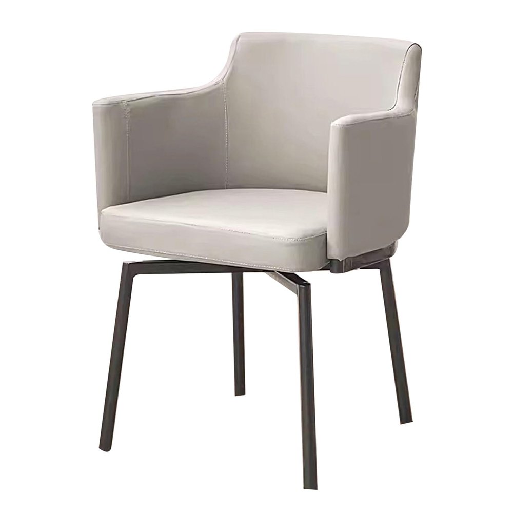COMPR Contemporary Vanity Chair, Upholstered Dining Chairs, 180 Swivel Accent Chair, Living Room Chairs with Arms and Metal Legs, Living Room, Bedroom (Color : D)