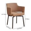 COMPR Contemporary Vanity Chair, Upholstered Dining Chairs, 180 Swivel Accent Chair, Living Room Chairs with Arms and Metal Legs, Living Room, Bedroom (Color : D) view 3