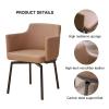 COMPR Contemporary Vanity Chair, Upholstered Dining Chairs, 180 Swivel Accent Chair, Living Room Chairs with Arms and Metal Legs, Living Room, Bedroom (Color : D) view 4