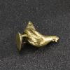 MANGOUSONG Brass Home Decor,2.9x2.6cm Solid Brass Animal Hen Figurines Miniature Tea Pet Funny Chicken Crafts Collection Desktop Small Ornament Home Decor Accessories view 3