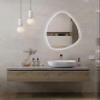 KT WALL ART Aesthetic Washbasin Led Mirror, Asymmetrical Led Illuminated Bathroom Mirror, Decorative Irregular Led Lighted Mirror, Triangle Mirror with Ligths (Cool Light, 70x90 cm | 28"x36") view 2