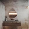 KT WALL ART Aesthetic Washbasin Led Mirror, Asymmetrical Led Illuminated Bathroom Mirror, Decorative Irregular Led Lighted Mirror, Triangle Mirror with Ligths (Cool Light, 70x90 cm | 28"x36") view 4