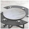 Lazy Susan Turntable Round Dining Table Tray Round Tabletop Lazy Susan Rotating Turntable, 20" 24" 28" 32" 36" 39" Large Wooden Rotating Tray, 360 Rotating Silent Smooth Tabletop Serving Tray, With S view 1