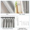 LANTIME Light Grey Blackout Drapes 84 inches Long, Pencil Pleats Faux Linen Textured Window Curtains, 100" W x 84" L view 4