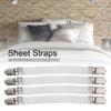 Gavigain Sheet Straps,Mattress Sheet Straps, 4Pcs Elastic Crisscross Bed Mattress Sheet Straps Gripper Holder, for Home Hotel Bed (White), Gavigainboycu8mp0v-12 view 2