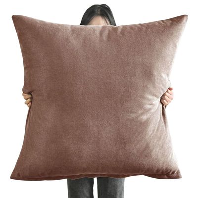 Super King Size Pillow Cases,Square Cushion Covers 50x50, 60 x 60,70x70,80x80cm Soft Pillow Protectors with Invisible Zipper Decorative pillowcases for pillows bed Sofa Couch ( Color : Curry , Size :