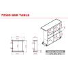 Coffee End Sofa Table Accent TV Stand Nesting Coffee Table Accent Table Bookcase Furniture for Home Office Living Room (White Bar Table) (White Bar Table) view 3