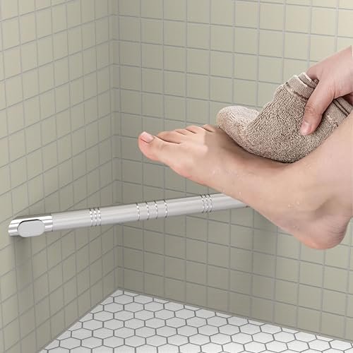 Kalnweis Shower Foot Rest,Shower Foot Rest for Shaving Legs,Metal Footstool for Corner of The Bathroom,Wall Mounted Stainless Steel Shower Step(GH-4)