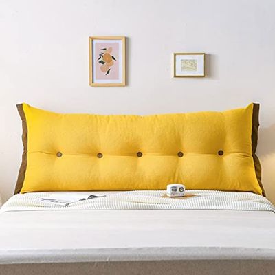 MGEMJMJ Triangular Positioning Heighten Support Reading Cushion Never Collapse Cushions for Sofa Bed Headboard Upholstered with Removable Cover(Size:200x20x60cm(79x7.8x23.6),Color:B)