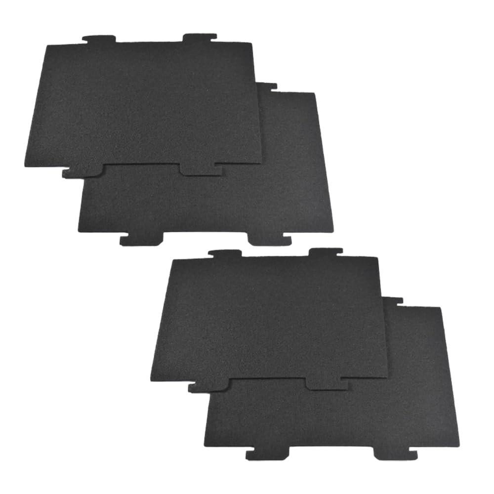 HQRP W11282981 Replacement Air Filters for Microwave Oven 4-Pack Activated Charcoal Filters Compatible with Kitchen Aid and Whirlpool Over the Range Microwave Hood Models
