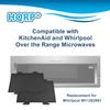 HQRP W11282981 Replacement Air Filters for Microwave Oven 4-Pack Activated Charcoal Filters Compatible with Kitchen Aid and Whirlpool Over the Range Microwave Hood Models view 4