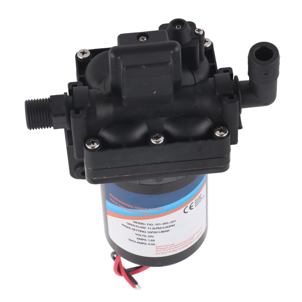 , Diaphragm Pump, 11.3L Automatic Restart Safety Plastic, Miniature Electric Diaphragm, Industrial Diaphragm Pumps (F43-101-055-201(24V))