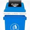 Trash Can,20L Large Plastic Trash Can,Outdoor Rocking Cover Garbage Can,for Home Outdoor Office Commercial Garbage Bin (Color : Blue) (Gray) view 3