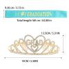 ABOOFAN 1set Graduation Party Sash Rhinestone Crown Set Sash Kit for Student Celebrations Graduation Events view 4