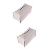 DECHOUS 2pcs Pu Leather Multi-Purpose Tissue Box Holder Stylish Napkin Case for Home Office Car Storage Convenient Design Phone Charging Compartment view 1