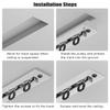 BBHW Hidden Ceiling Curtain Track White, Shower Curtain Rail Recessed, Curtain Pole System with Smooth Rollers, 5ft 10ft 11ft 12ft 13ft 15ft 16ft 18ft (Size : 518cm (17ft)) view 2