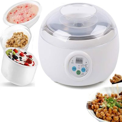 DCWO Electric Rice Wine Yogurt Natto Fermentation Machine, 1.5l Intelligent Natto Fermenting Machine, Constant Temperature Control, for Home Organic Yogurt, Cheese Maker, Natto Maker