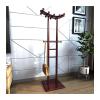 Chinese-Style Household Furniture Dormitory Hanger Cloakroom Bedroom Floor Coat Racks for Office Living Room Apartment Wooden Coat Rack Standing Metal Coat Rack (Colo (1) view 1