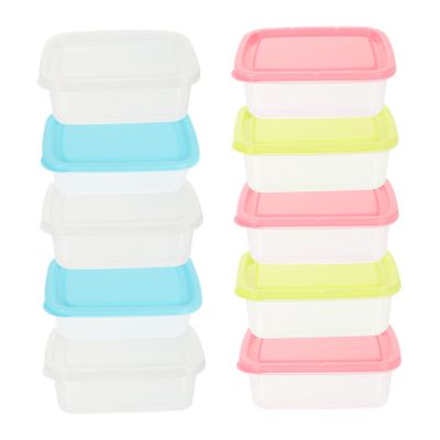 Ciieeo 10pcs Stackable Food Storage Holders Pp Sealed Containers for Kitchen Organization Airtight Food Preservation and Convenient for Meal Prep