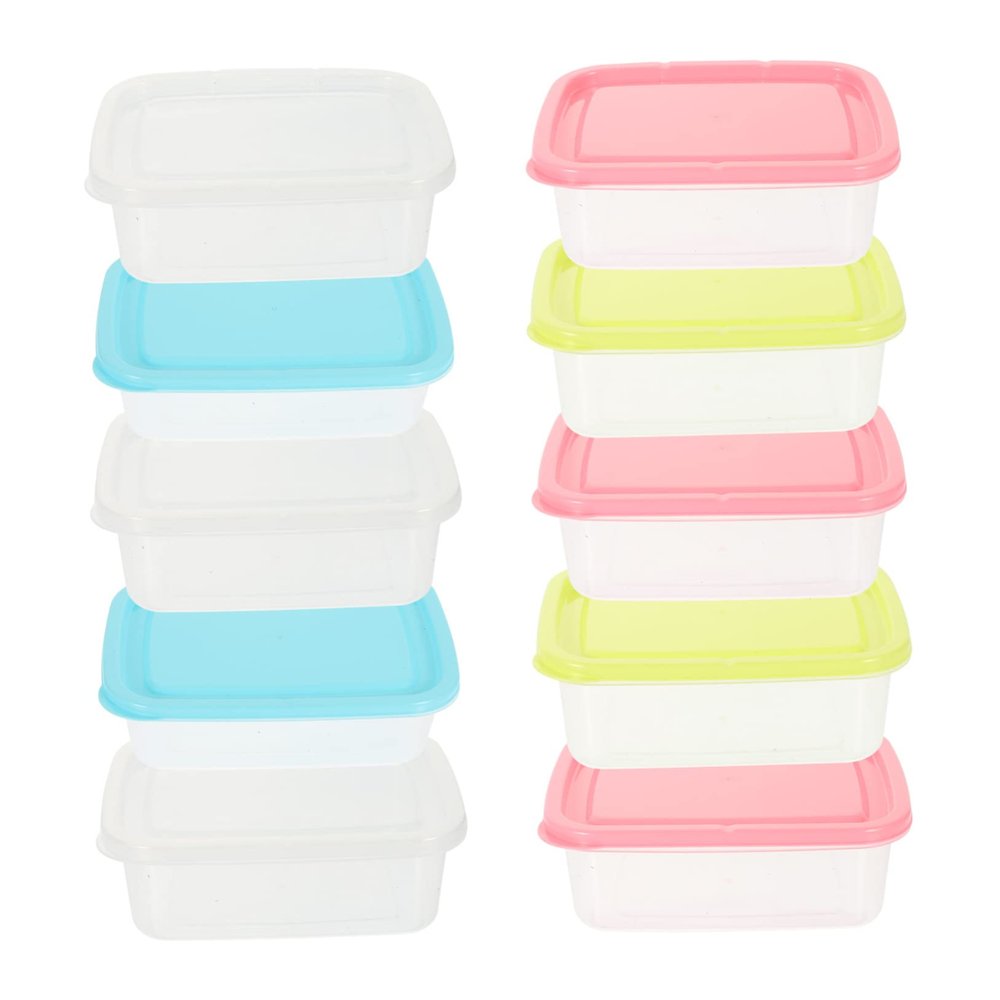 Ciieeo 10pcs Stackable Food Storage Holders Pp Sealed Containers for Kitchen Organization Airtight Food Preservation and Convenient for Meal Prep
