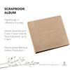 12x12" Suede Cover Scrapbook Album | Rustic Personalized Family Photo Album | Vintage Travel Photo Book | Large 3 Ring Photoalbum view 2