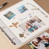 12x12" Suede Cover Scrapbook Album | Rustic Personalized Family Photo Album | Vintage Travel Photo Book | Large 3 Ring Photoalbum view 4