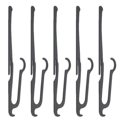 Ciieeo 5pcs Anti-Slip Multifunctional Jeans Hanger Plastic Clothes Hanger for Adults Space-Saving Drying Rack for Home Use Black