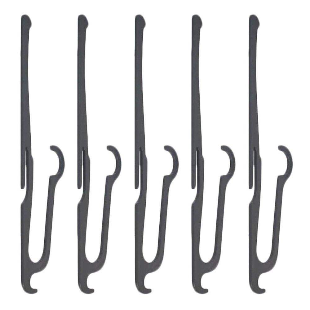 Ciieeo 5pcs Anti-Slip Multifunctional Jeans Hanger Plastic Clothes Hanger for Adults Space-Saving Drying Rack for Home Use Black