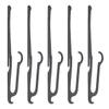 Ciieeo 5pcs Anti-Slip Multifunctional Jeans Hanger Plastic Clothes Hanger for Adults Space-Saving Drying Rack for Home Use Black view 1