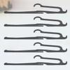 Ciieeo 5pcs Anti-Slip Multifunctional Jeans Hanger Plastic Clothes Hanger for Adults Space-Saving Drying Rack for Home Use Black view 3