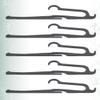 Ciieeo 5pcs Anti-Slip Multifunctional Jeans Hanger Plastic Clothes Hanger for Adults Space-Saving Drying Rack for Home Use Black view 4