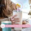 10mm Silicone Straw Covers for Stanley 30&40 Oz Tumbler, Cute Flower Cupid Love Straws Tips Cover, Cute Pink Drinking Straw Topper Accessories Reusable Valentine's Day Stanley Cup Accessories view 4