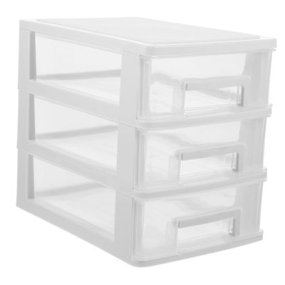 2pcs Drawer Storage Cabinet Cosmetic Storage Organizers Plastic Drawer Organizer Storage Boxes Makeup Organizer Desk Organizer Drawer Stationery Container Sundries Organizer