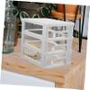 2pcs Drawer Storage Cabinet Cosmetic Storage Organizers Plastic Drawer Organizer Storage Boxes Makeup Organizer Desk Organizer Drawer Stationery Container Sundries Organizer view 2