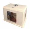 Genuine Handmade Decorative Cremation Urn with Cross by Renowned Artist Lyle Bernett view 1