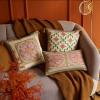 ALISSE Retro Double Sided Printing Throw Pillow Covers, Green Plants Floral Cushion Covers Wool Blend Pillowcases for Bedroom Living Room Bed Couch Car Pillow Covers (Color : A-50 * 50cm) view 3