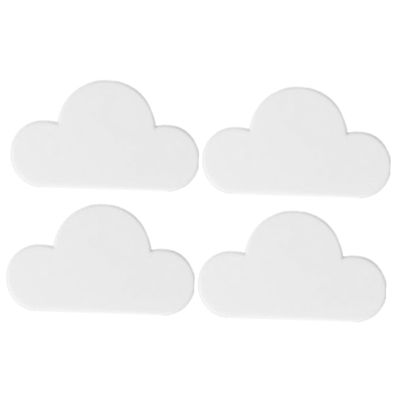Amosfun 4pcs Cloud Shape Key Holder Wall-Mounted Creative Hooks Key Hooks for Wall