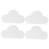 Amosfun 4pcs Cloud Shape Key Holder Wall-Mounted Creative Hooks Key Hooks for Wall view 1