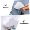 Amosfun 4pcs Cloud Shape Key Holder Wall-Mounted Creative Hooks Key Hooks for Wall view 4