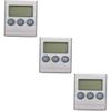 DECHOUS 3pcs Professional Second Timer Stainless Steel Digital Cooking Timer Count up Down for Kitchen Sports Games view 1