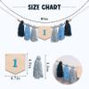 QIANGDAGSI Sea Blue High Chair Banner First Birthday - Blue Tassel Highchair Banner 1st Birthday for Party, Anniversary, Cake Smash view 2