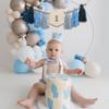 QIANGDAGSI Sea Blue High Chair Banner First Birthday - Blue Tassel Highchair Banner 1st Birthday for Party, Anniversary, Cake Smash view 4