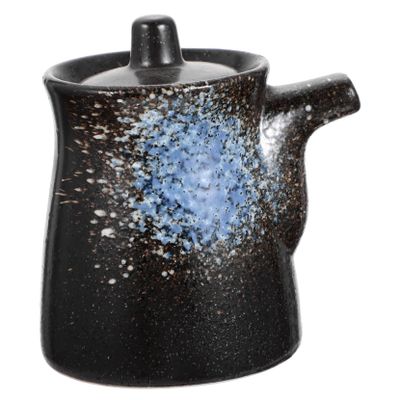 FUNOMOCYA Japanese Ceramic Sauce and Vinegar Pot Traditional Seasoning Dispenser for Kitchen Multi Functional Pepper and Oil Container Elegant Condiment Pot