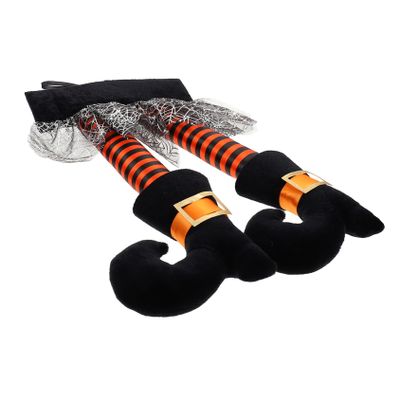 PRETYZOOM 1pc Halloween Witch Leg Pendant Funny Cloth Hanging Adornment for Decor Halloween Style Decoration for Home School Garden and Party Celebrations