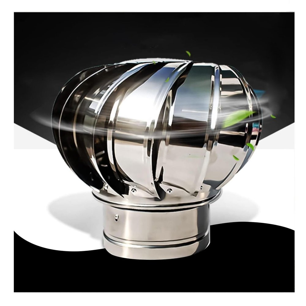 FENGZEQUAN Rotary Turbine Ventilator Rotating Chimney Cowl Cap,All Purpose Chimney Cowl, Stainless Steel Cowl Bird Guard Spinner Anti Downdraught Top All Purpose Chimney Cow (Size : 150mm/5.91in)