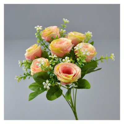 KanaAt Decoration Artificial Flower Silk Red Peony Rose Bouquet Fake Flower for Wedding Table Gift Party Cake Vase Home Wall Decor Artificial Flower (Color : 6)