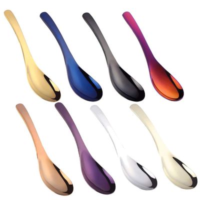 Tablespoons 4-Pack /8-Pack Thick Heavy-weight Soup Spoons, Stainless Steel Soup Spoons, Colorful Deepen Table Spoon Serving Spoon (Color : 8-Pack, Size : M)