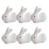 Amosfun 6pcs Cute Ceramic Chopstick Holder for Home Hotel Dining Elegant Tableware Decor Functional Rest for Utensils Easy to Clean White Design view 1